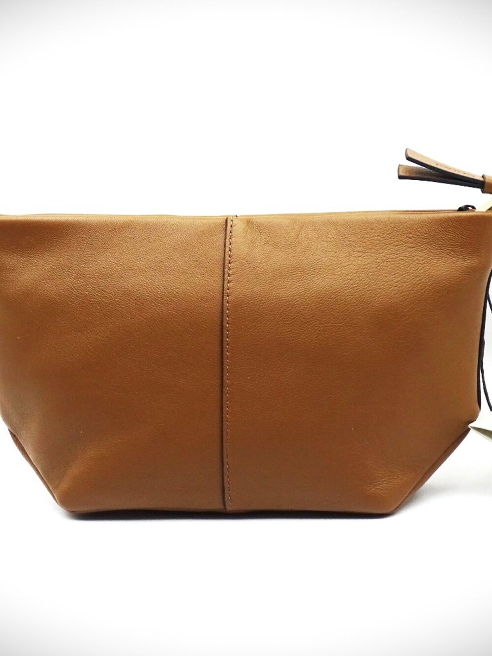 ALLSAINTS Hex Genuine Sepia Brown Color Soft Leather Pouch.\ - Picture 3 of 9